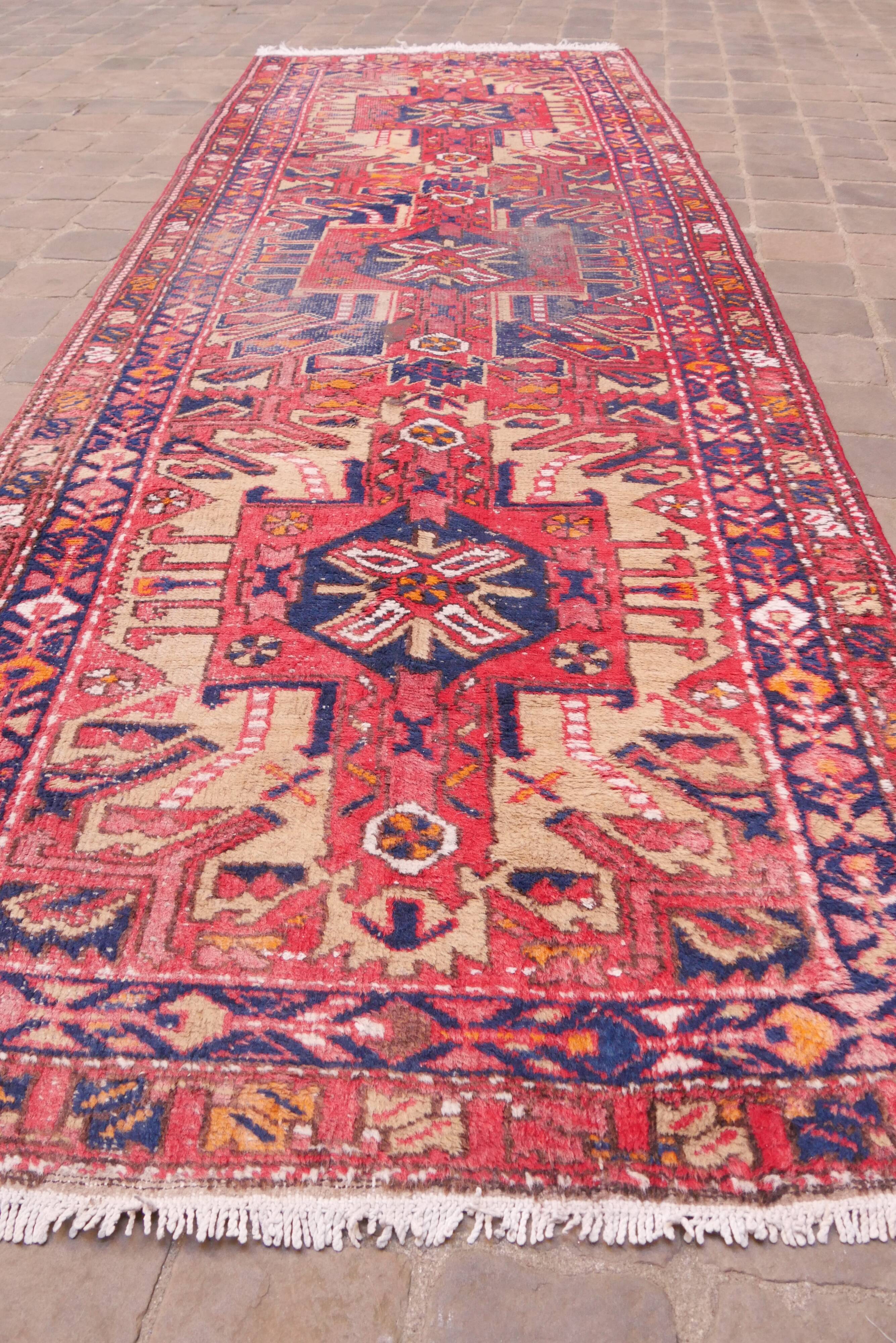 Handmade Oriental carpet of Persian corridor Hamadan