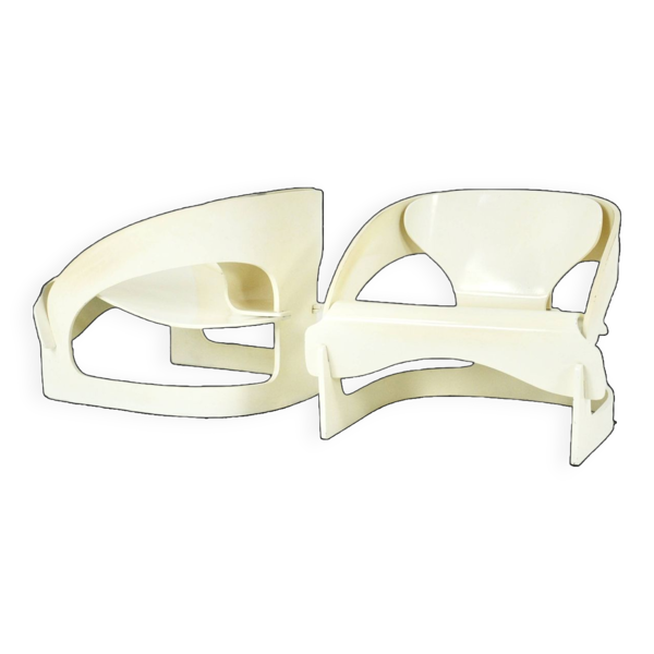 Ensemble de 2 Fauteuils Modèle 4801 par Joe Colombo pour Kartell, 1960s