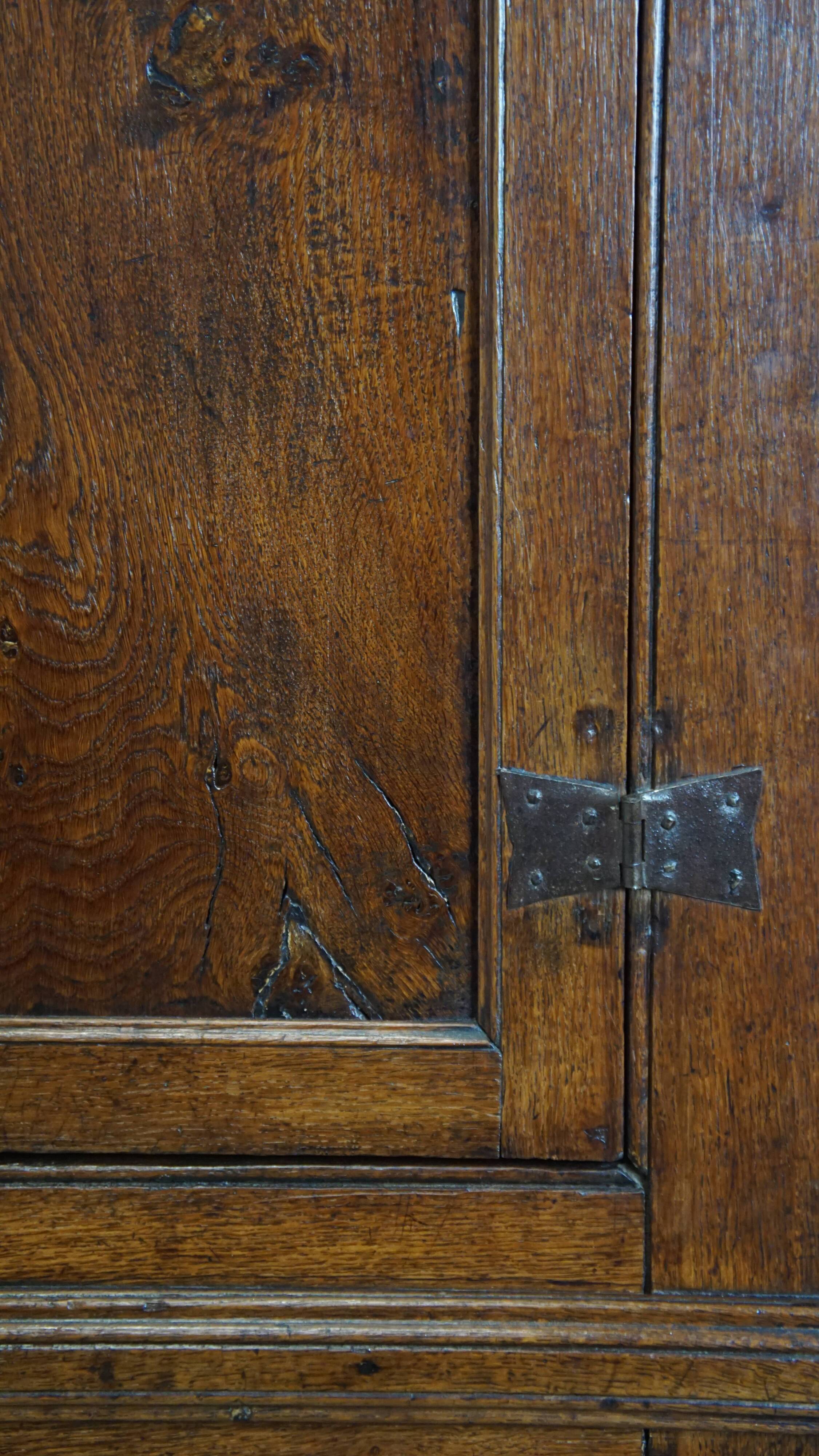Antique oak cabinet with 4 doors from the 18th century