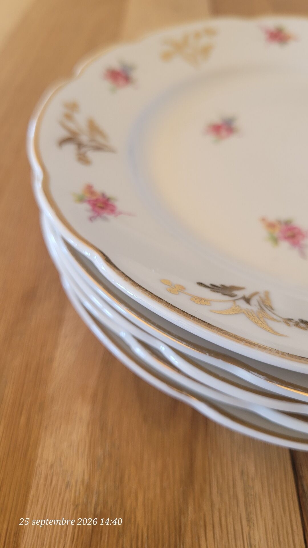 5 dessert plates in Polish porcelain
