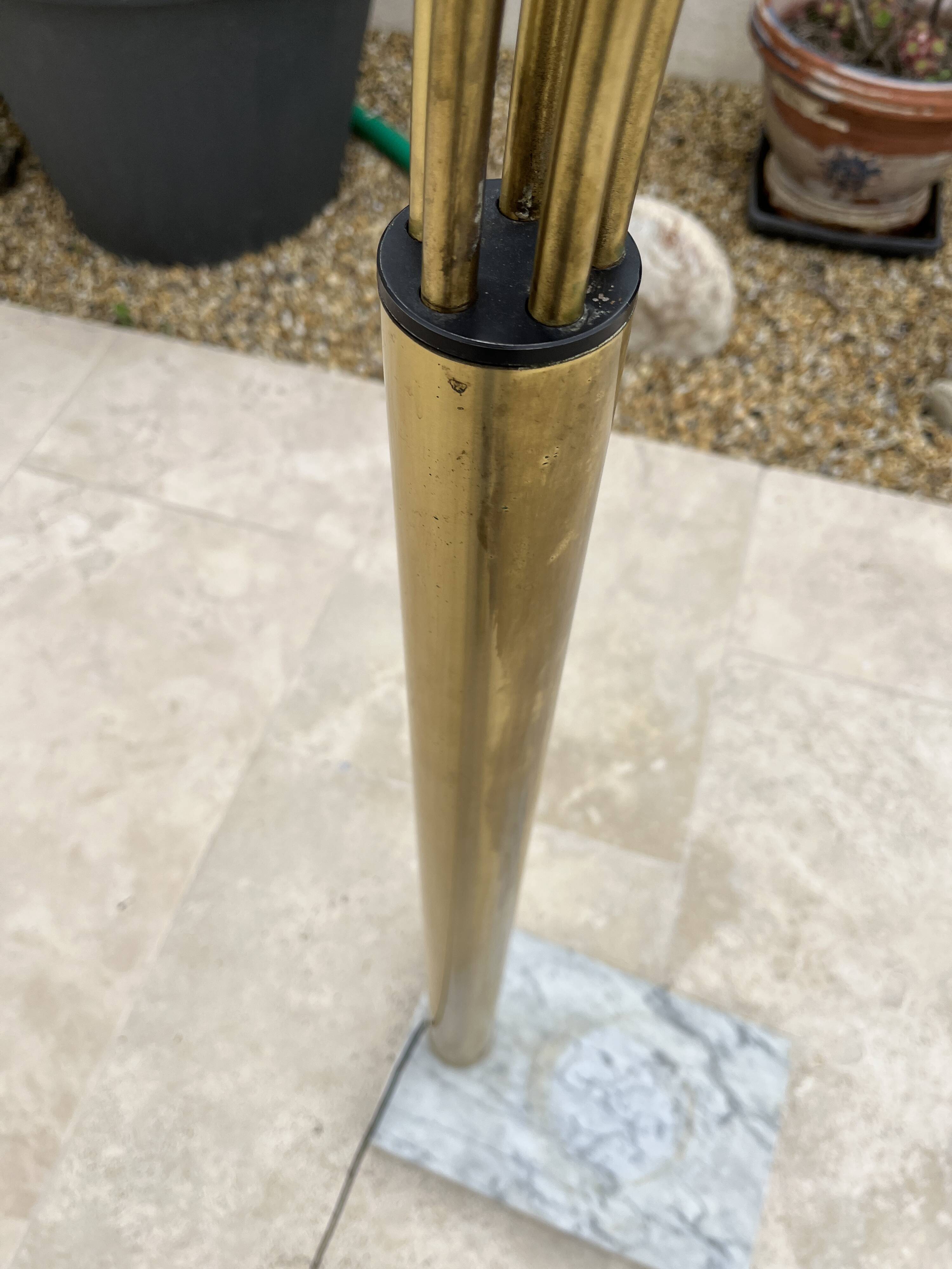 5-light gold floor lamp, 70s design