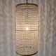 Set of 3 cylindrical crystal chandeliers in mid-century modern style attributed to Lobmeyr.