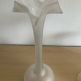 Série 4 vases vintage en verre dépoli