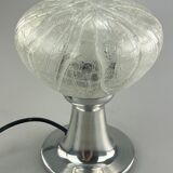 60s 70s table lamp bedside lamp chrome Doria glass space age design