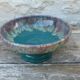 Vintage fruit bowl cab ceramic from bordeaux in green terracotta.