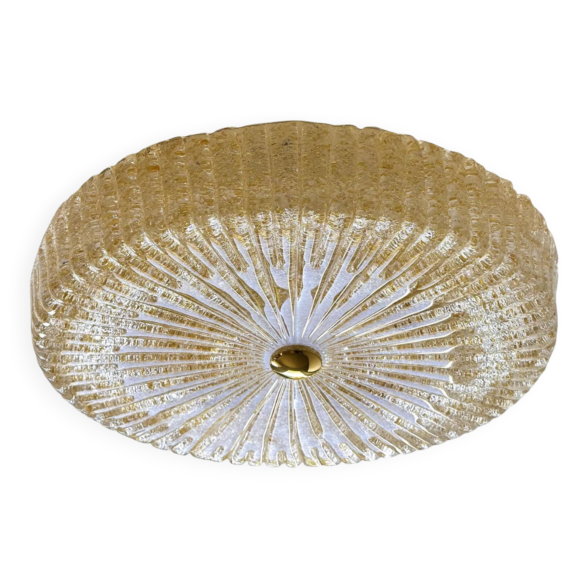 Venetian Gold "Graniglia" Murano Glass Flush Mount