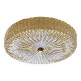 Venetian Gold "Graniglia" Murano Glass Flush Mount