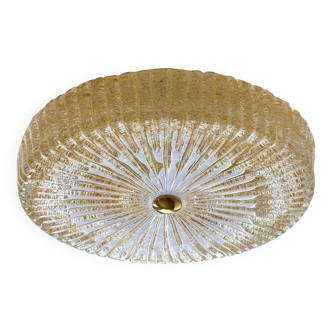 Venetian Gold "Graniglia" Murano Glass Flush Mount