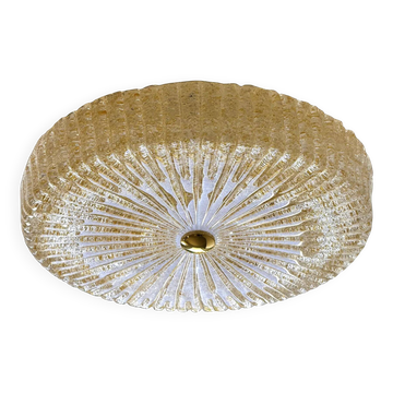Venetian Gold "Graniglia" Murano Glass Flush Mount