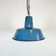 Industrial blue enamel pendant lamp, 1960s