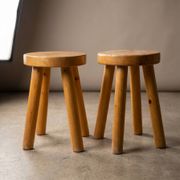 Pair of Charlotte Perriand stools - 1965 for Les Arcs 1600