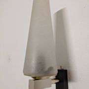 Arlus glass and brass wall lamp, France circa 1960