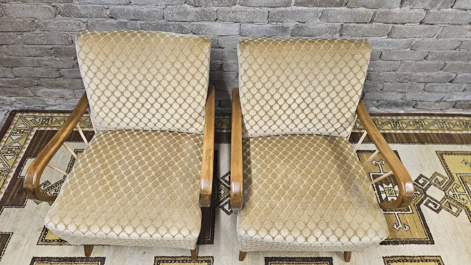 Pair of vintage 1950s armchairs