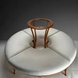 Large Circular Wooden Sofa, 1990s