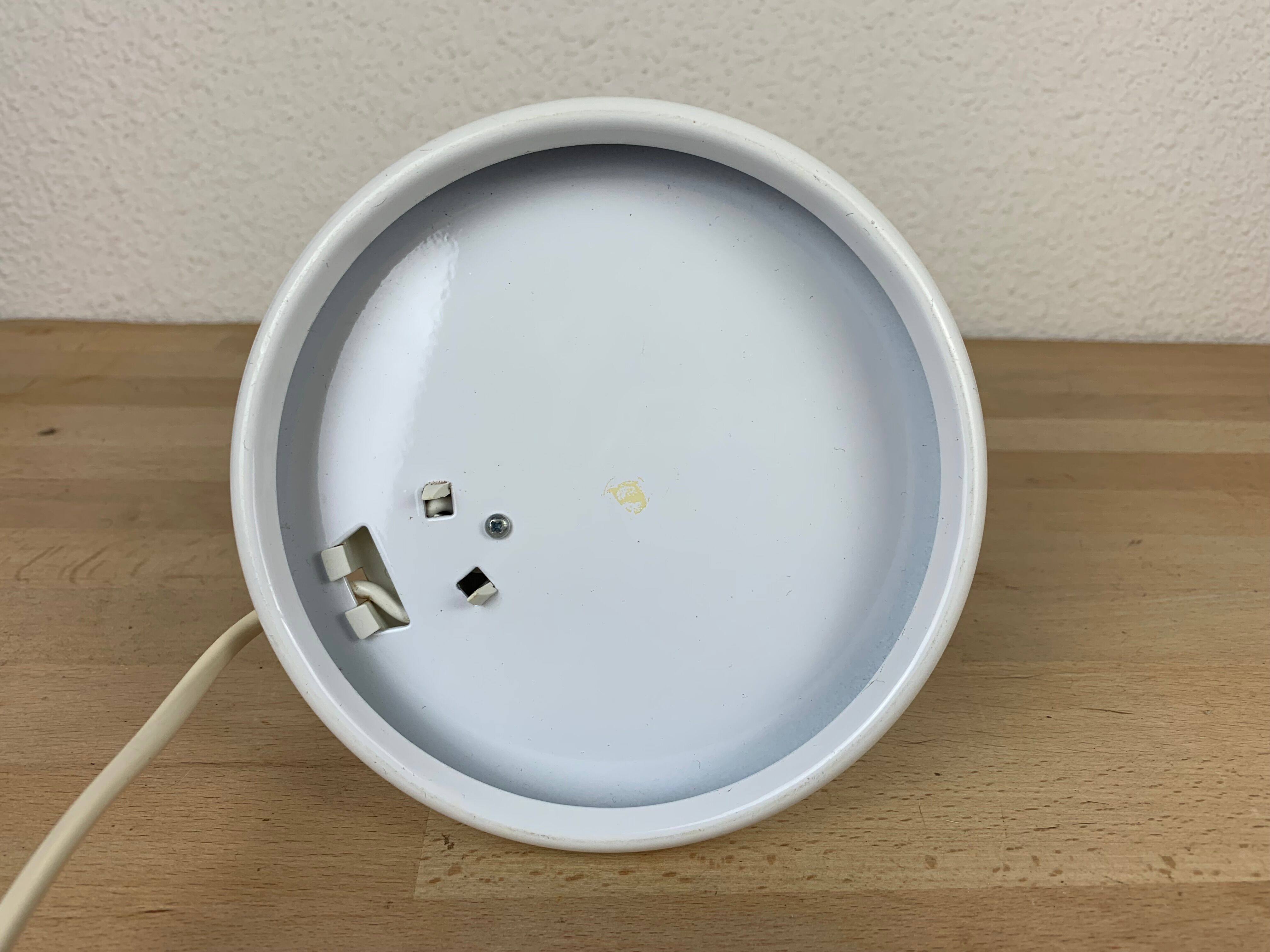 Flexible desk lamp metal white 70s/80s