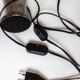 Paire de lampes en acier brossé⎮Années 60,70