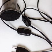 Pair of brushed steel lamps⎮60s, 70s