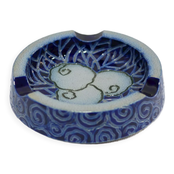 Cendrier vintage en grès d'alsace par la Poterie Schmitter, Betschdorf - Bon état sur Selency