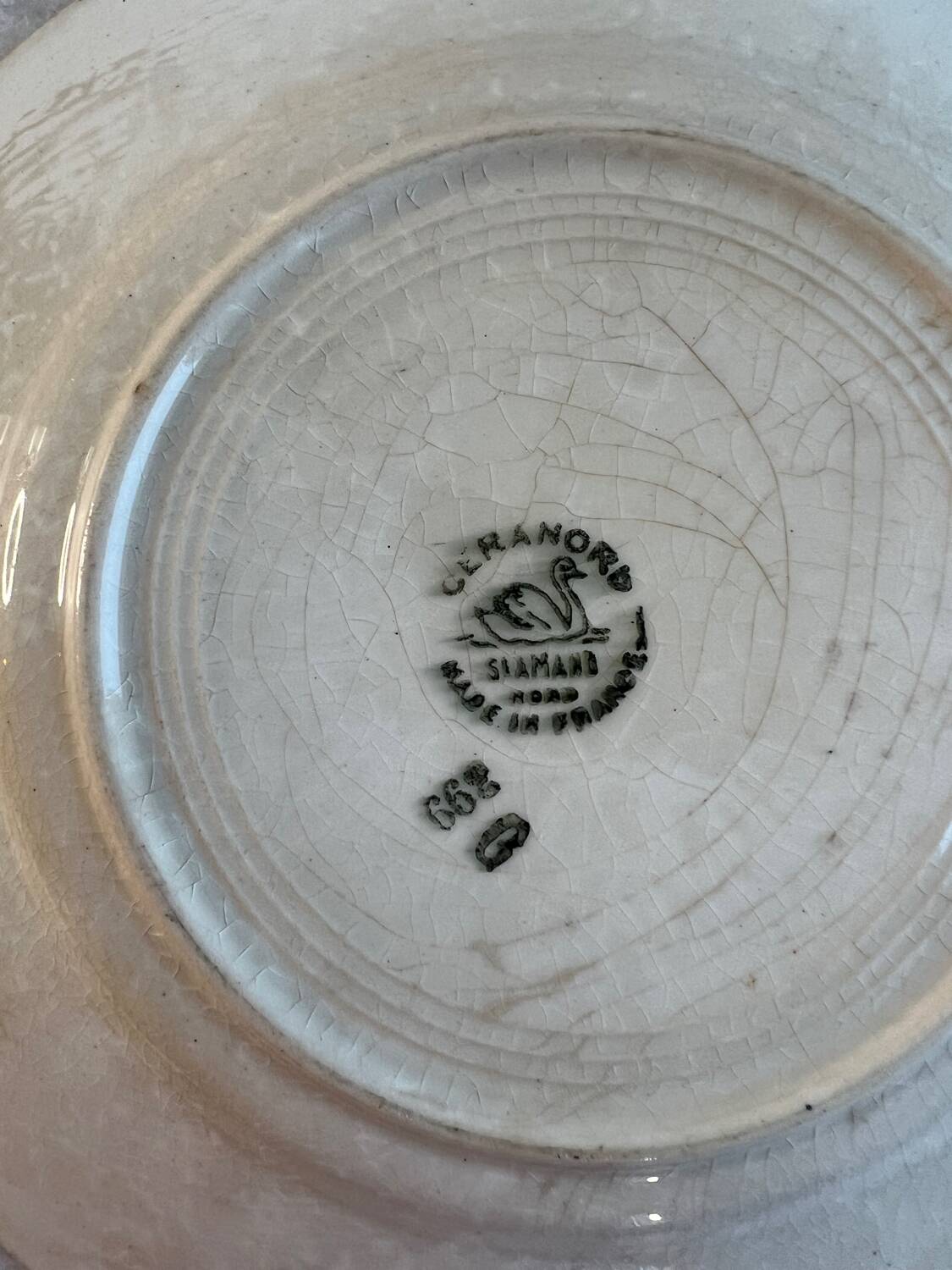 Céranord Siamand dessert plate