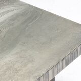 Table Basse Gravée en Aluminium par Marc D'haenens, Belgique, 1970s