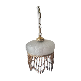 Art deco suspension with pearls