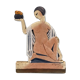 Women's cast iron subject 1930 art deco signature to identify polychrome