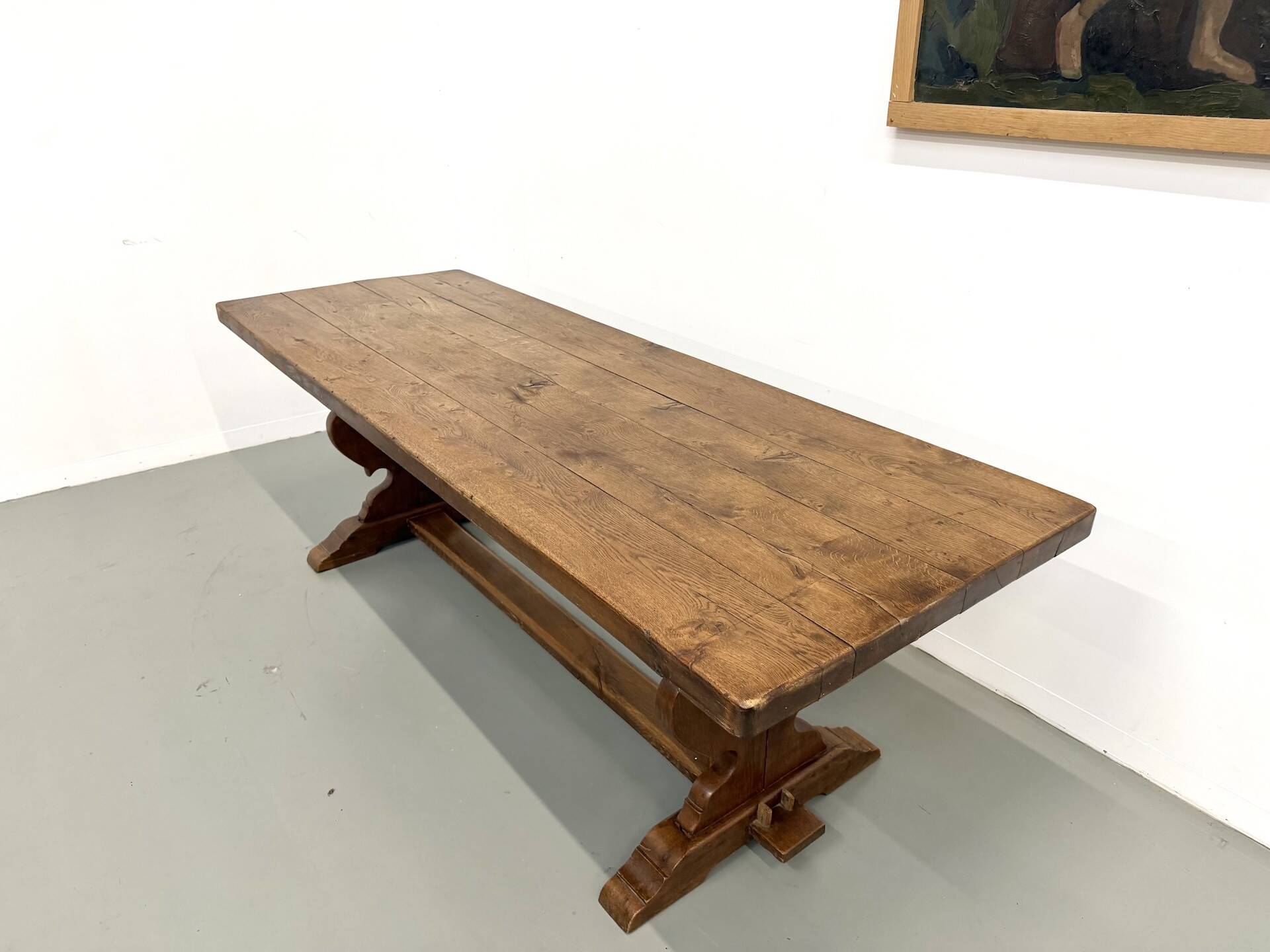 Table de monastère en chêne, circa 1900
