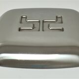 empty pocket monogrammed steel vintage design