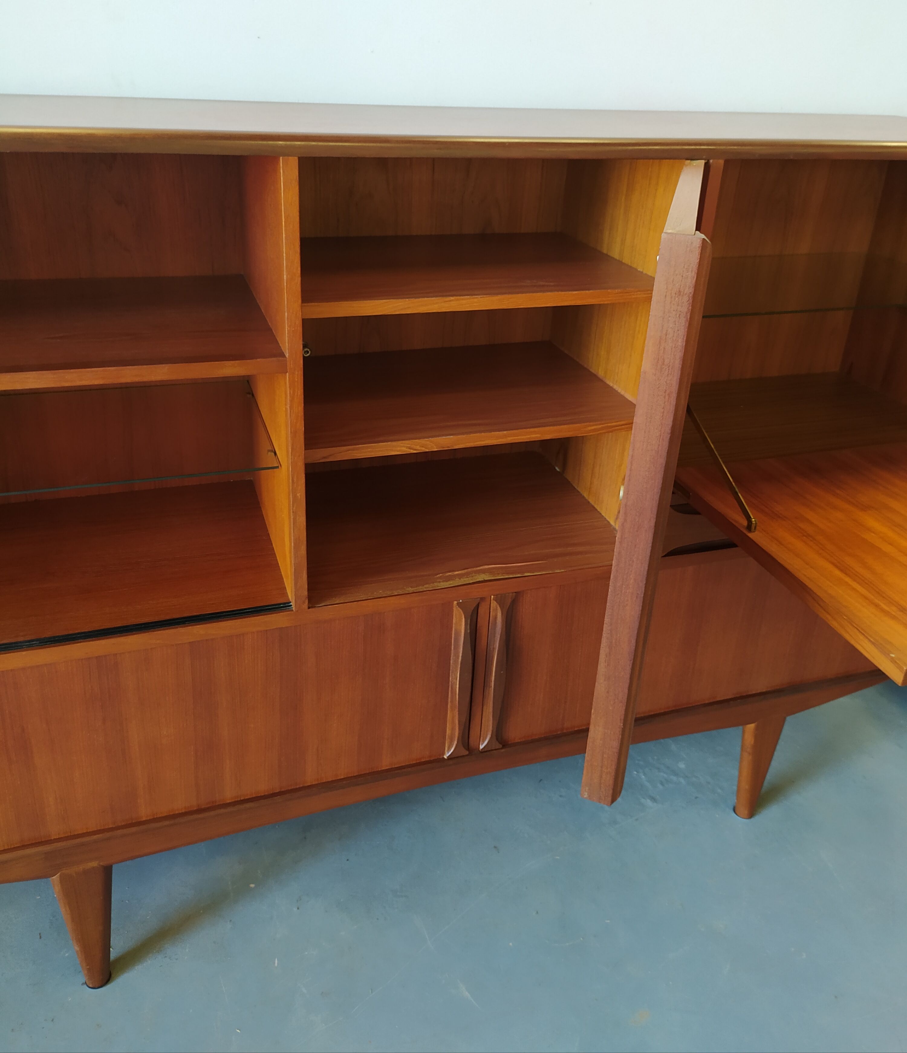 Massive teak sideboard