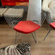 Fauteuil Diamond rouge H. Bertoïa édition Knoll contemporaine