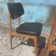 Chaise vintage skaï noir