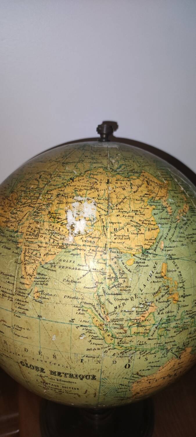 Plaster globe G Thomas late 19th