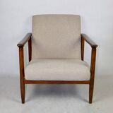 Beige Boucle GFM-142 Armchair attributed to Edmund Homa, 1970s