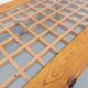 Vintage modernist coffee table in pine and glass from the 70s and 80s.