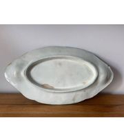 Serving dish for asparagus and artichokes in faience, late 19th century.
