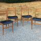 Set of 4 Scandinavian-style teak chairs from the 1970s.