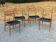 Set of 4 Scandinavian-style teak chairs from the 1970s.
