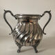 Silver-plated coffee pot and sugar bowl