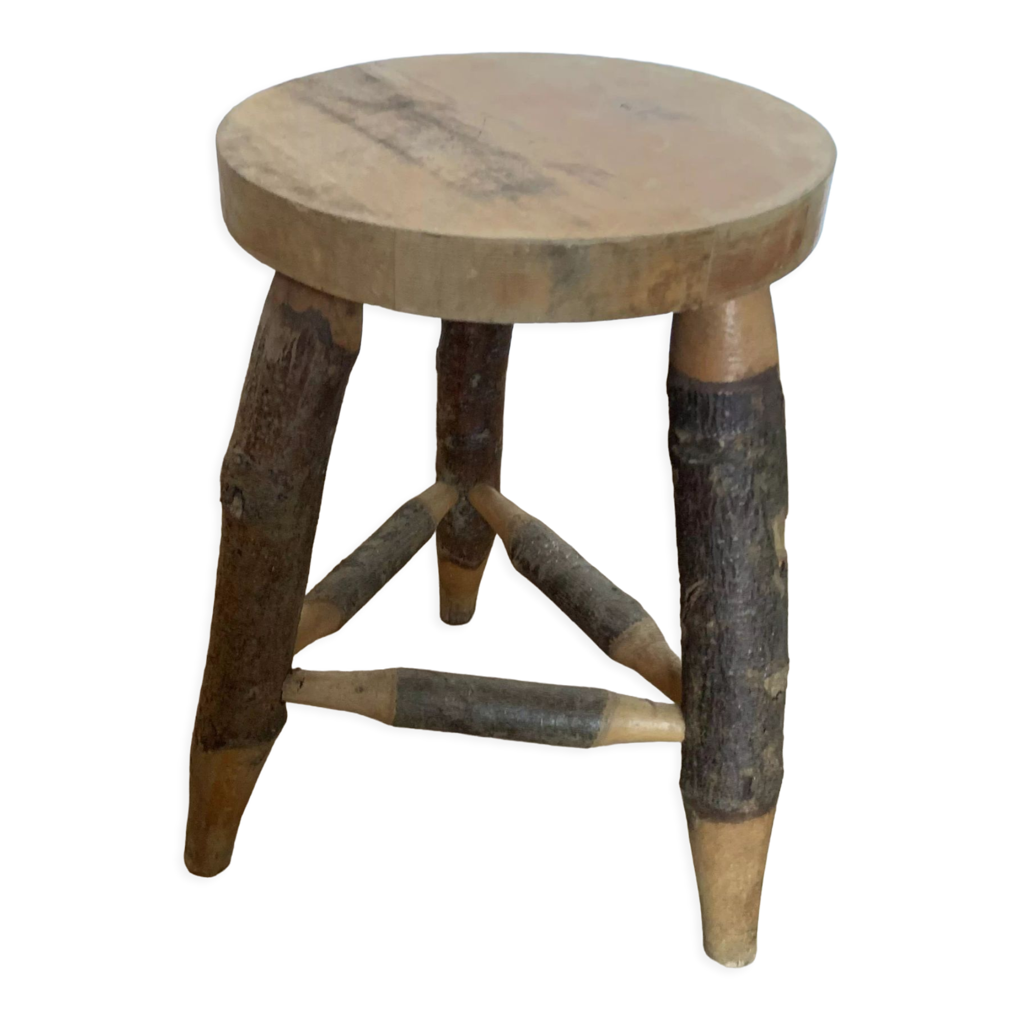 Round stool with pencil legs