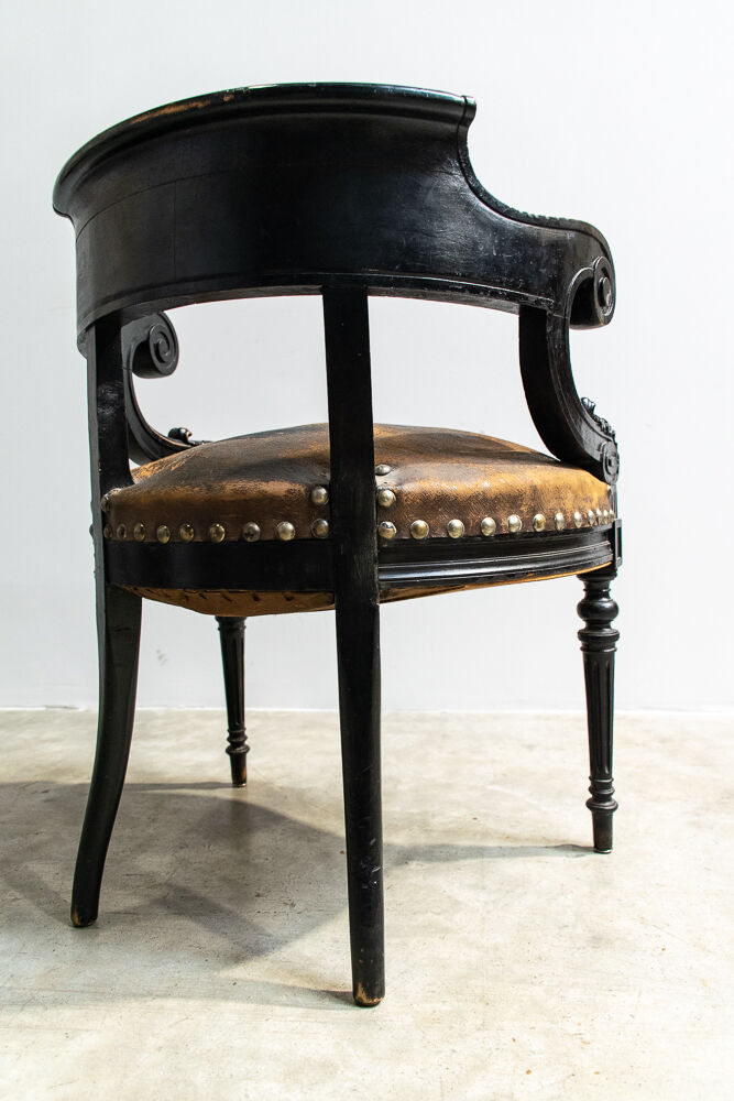 Leather office armchair 1920'