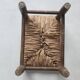Wood and straw footrest