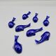 Set of 6 vintage blue porcelain whale knife rests.