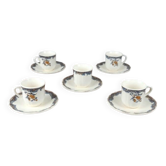 5 tasses à café, Vieux salins modèle Chevreuse