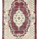 7x10 Persian Burgundy Beige Vintage Rug, 201x323Cm