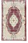7x10 Persian Burgundy Beige Vintage Rug, 201x323Cm