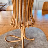 Small vintage rattan lamp