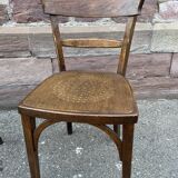 Paire de chaises de brasserie bois courbé