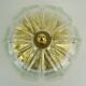 Limburg flush mount model a475 3031 flower-shaped glass shade and brass 70s