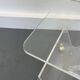 Vintage Acrylic Magazine Rack with Gold / Brass details, Plexiglas