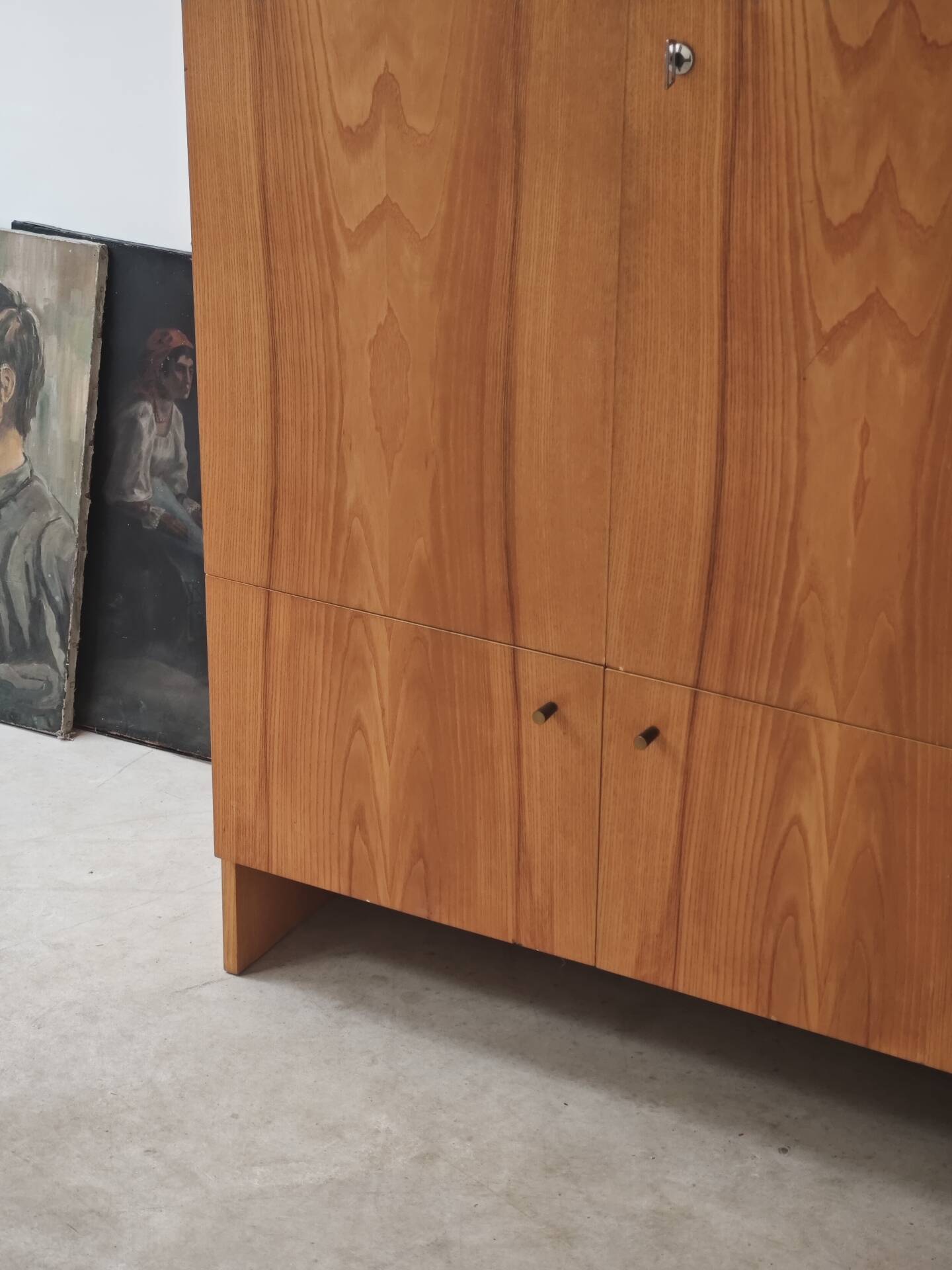 Large wooden wardrobe Drevotex 1970